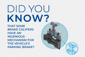 Did you know that some brake calipers have an ingenious mechanism for the vehicle's parking brake?